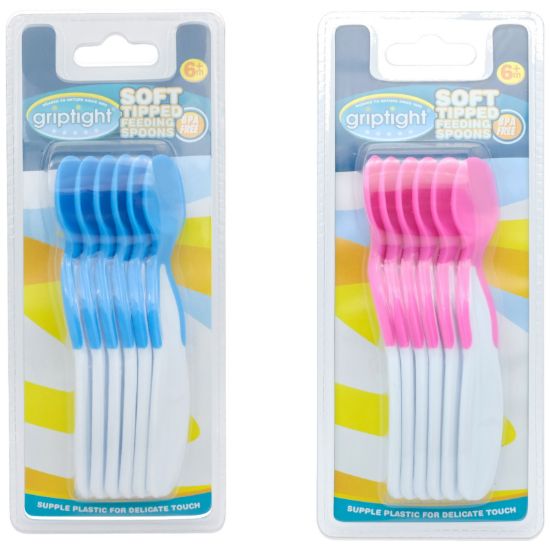 £2.49 Griptight Baby Soft Tip Feeding Spoons (6)