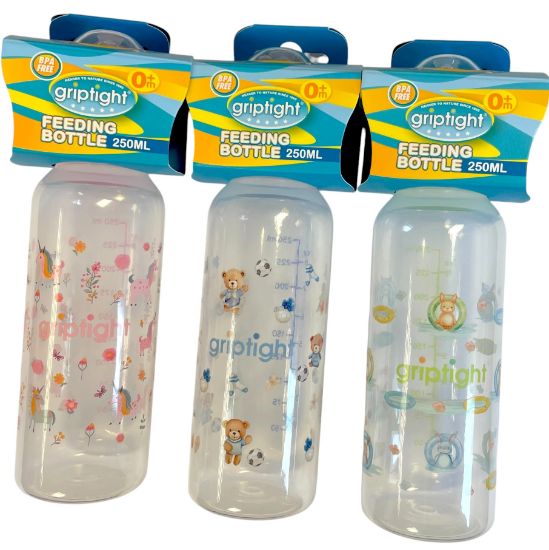 £2.79 Griptight - 250ml BPA Free Bottle (6)
