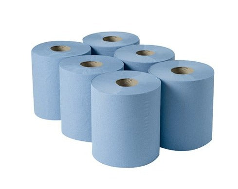 3-Ply Centrefeed Roll 135m Blue (Pack of 6)