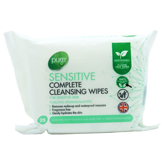 £1 Pure Sensitive Face Wipes (12)