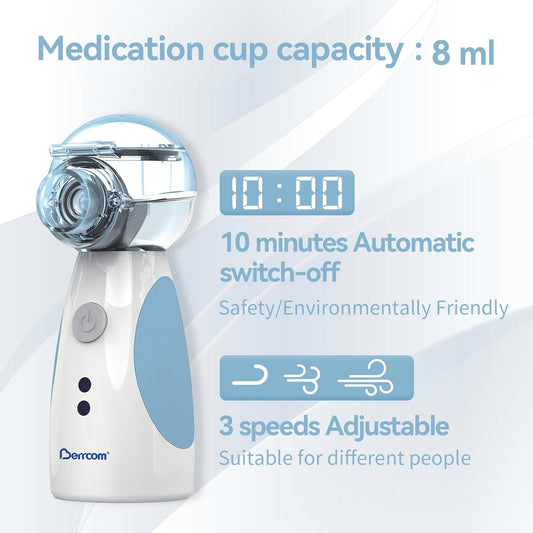 £34.99 Berrcom Portable Nebuliser Machine for Adults and Kids Handheld (SINGLES)