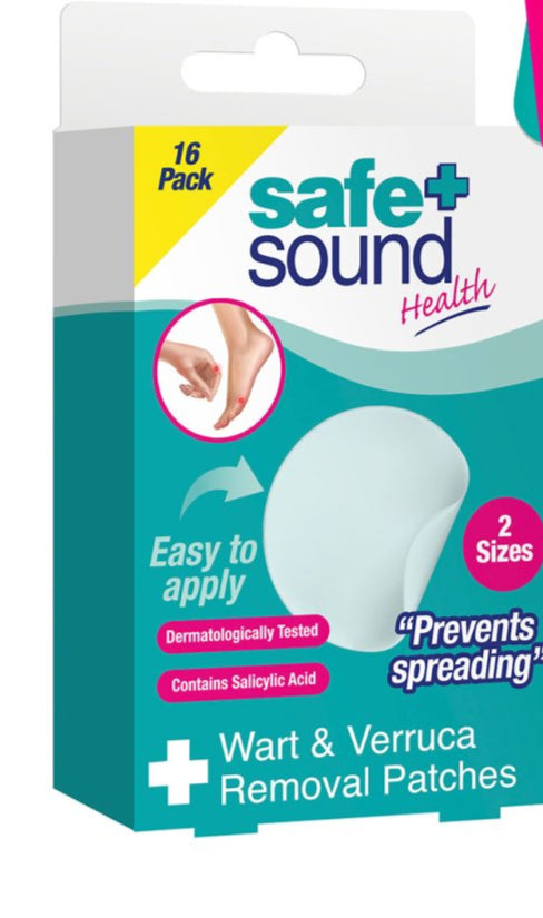 £2.99 Safe & Sound Wart & Verucca Removal Patches (6)