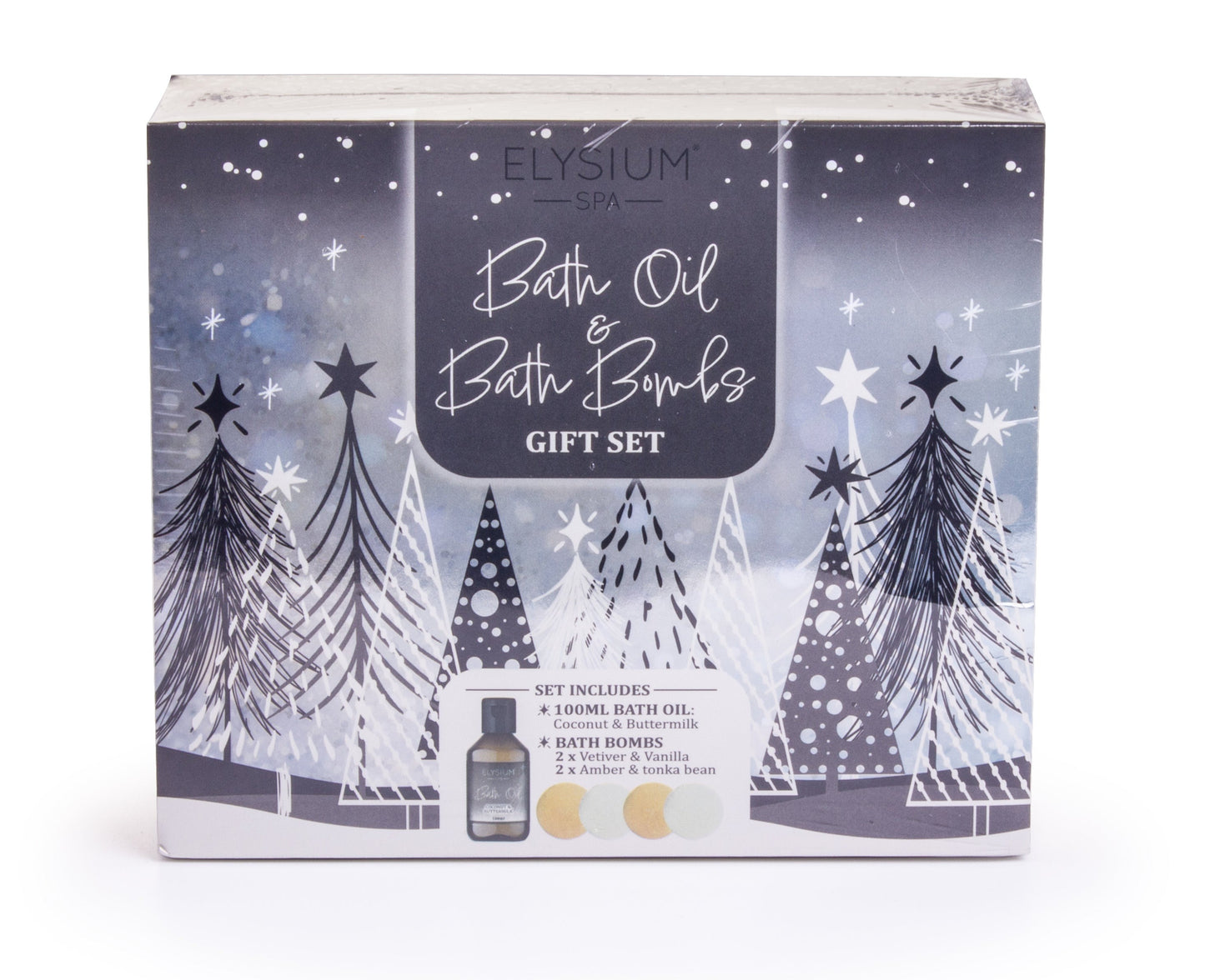 £3.99 BATH OIL & BATH BOMB SET - COCONUT & BUTTERMILK (6)