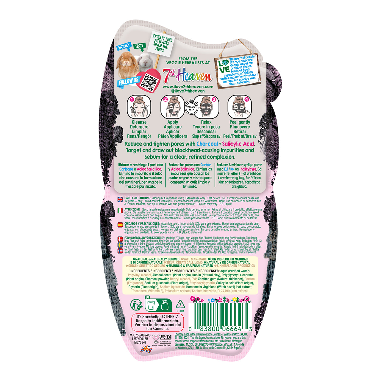 £1.49 7th Heaven Face Mask Charcoal (12)