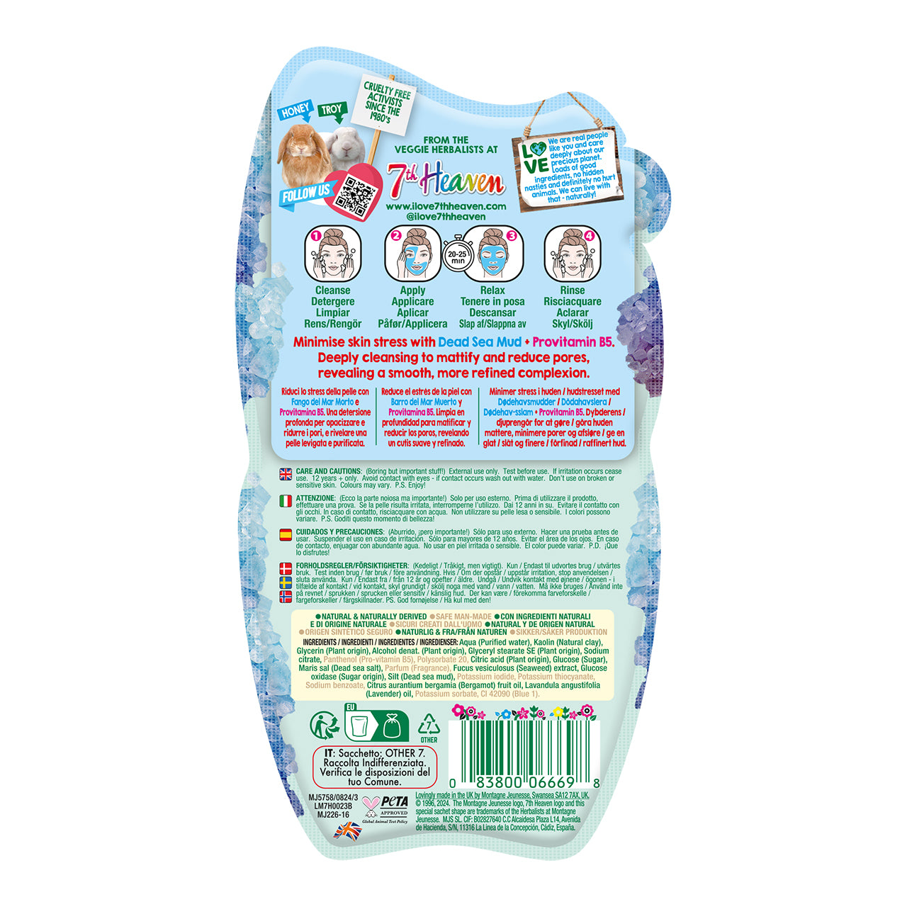 £1.49 7th Heaven Face Mask Dead Sea Mud (12)