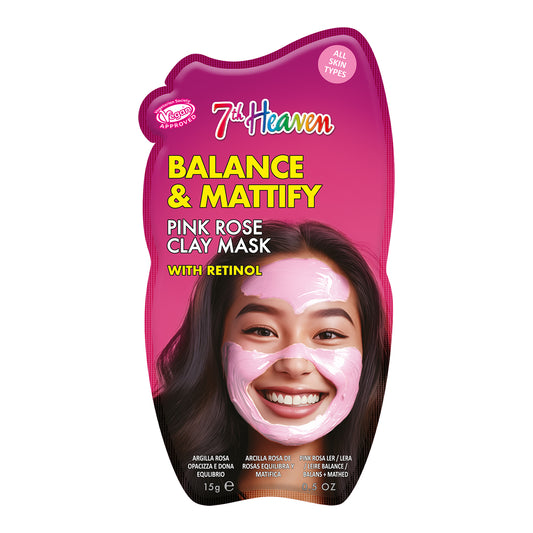 £1.49 7th Heaven Face Mask Pink Rose Clay (12)