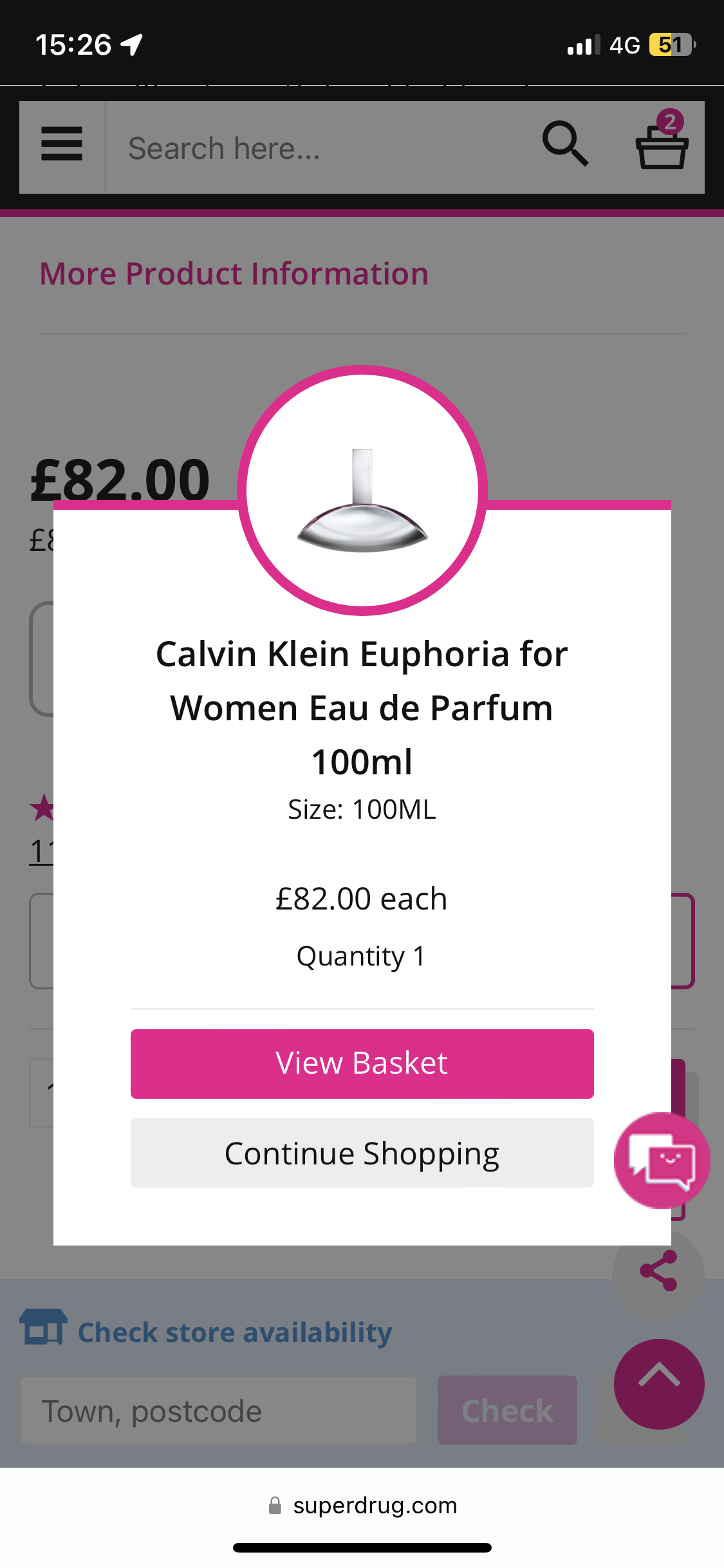 £82.00 CK Euphoria EDP 100ml (SINGLES)