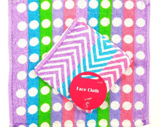 £1.49 Bright Stripe Facecloths (6)