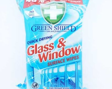 £1.49 Greenshield Glass & Window Wipes (12)