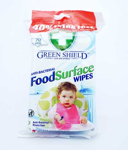 £1.49 Greenshield Food Surface Wipes (12)