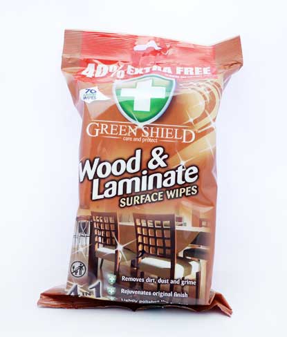 £1.49 Greenshield Wood & Laminate Floor Wipes (12)