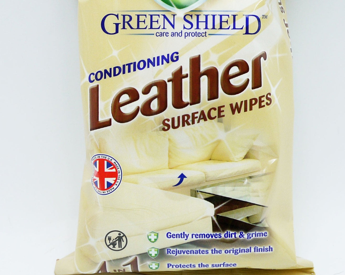 £1.49 Greenshield Leather Wipes (12)