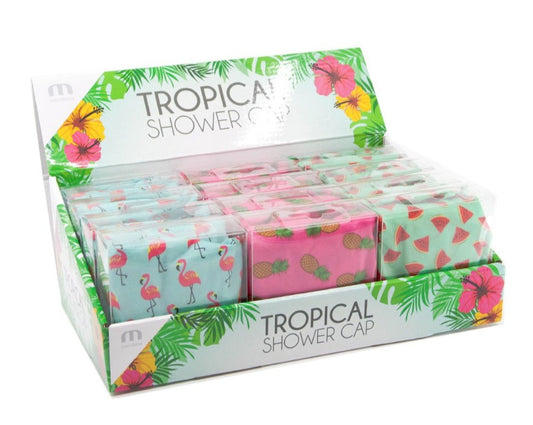 £3.99 Tropical Shower Cap CDU (12)
