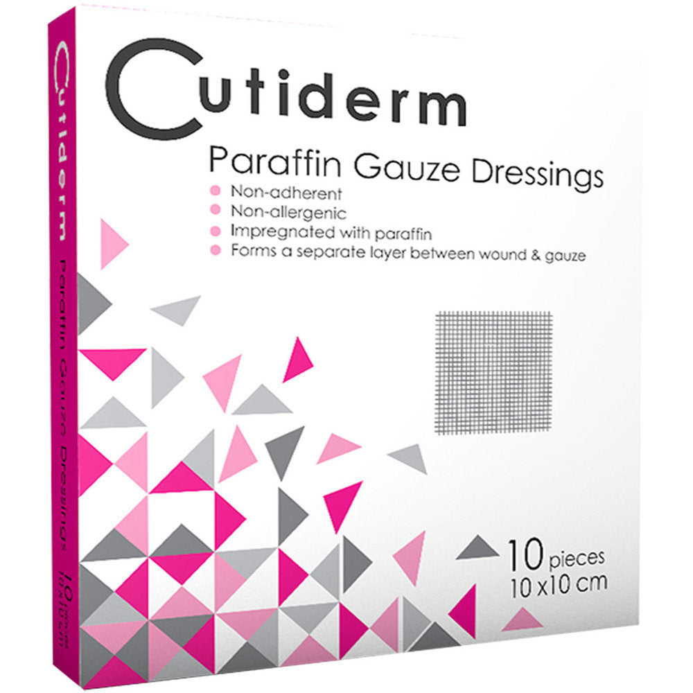 £0.79 Cutiderm Paraffin Gauze Dressings (10)