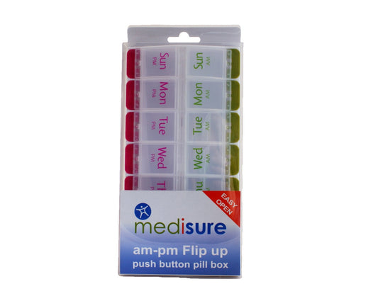 £5.99 Medisure AMPM Push Button Pull Box (6)