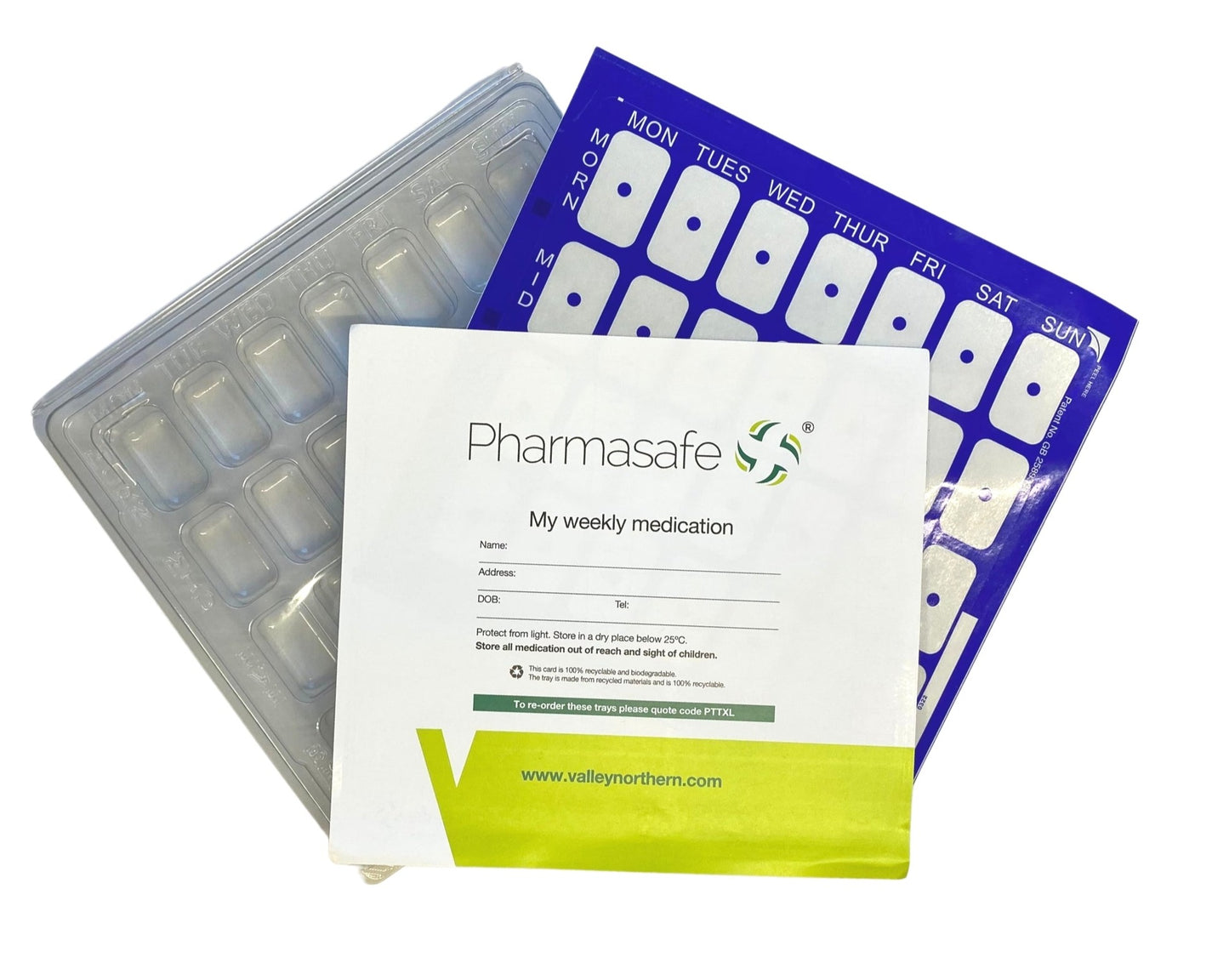 Pharmasafe® Disposable Tablet Trays (inc cards & seals) - Weekly X-Lge