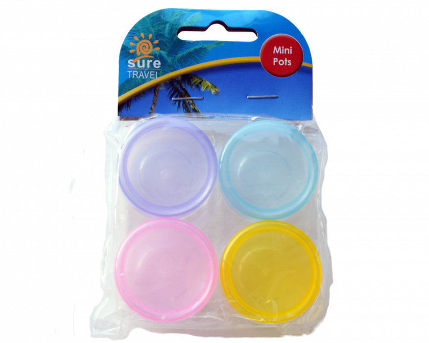 £1.99 Sure Travel 4 Piece Pots Set (6)