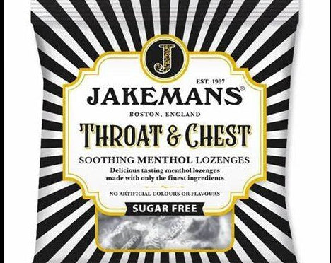 £1.49 Jakemans Throat & Chest Sugar Free (12)