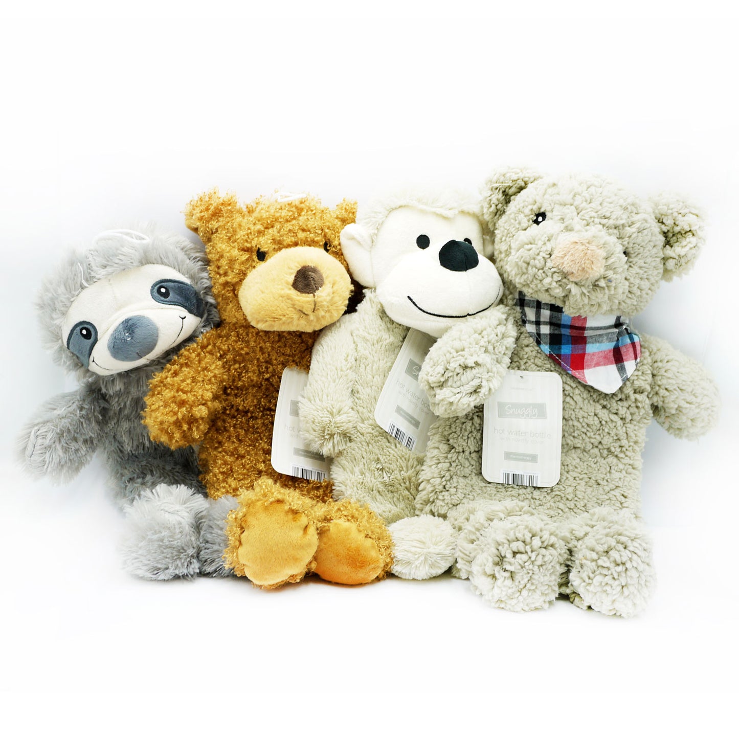 £9.99 Luxury Animal Hot Water Bottles With Animal Covers (6)