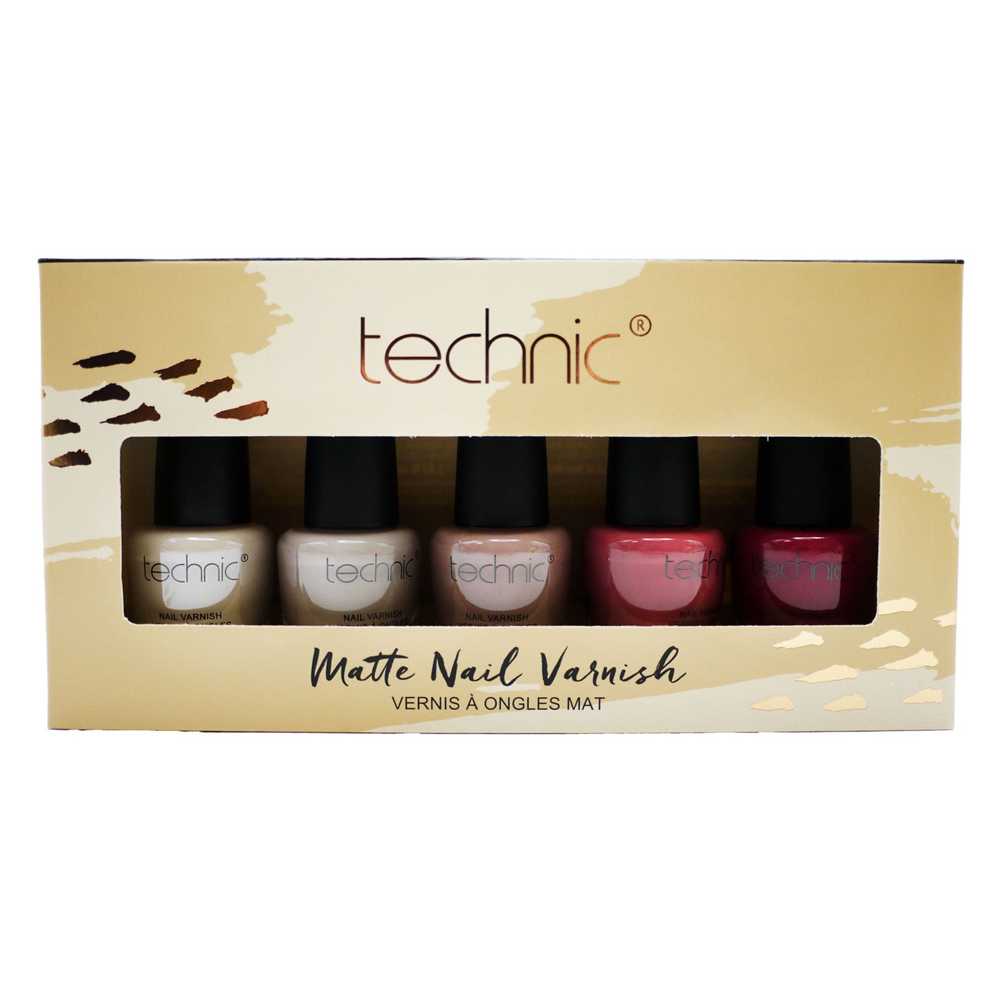 £3.99 Technic Matte Nail Varnish Set 5pk (6)