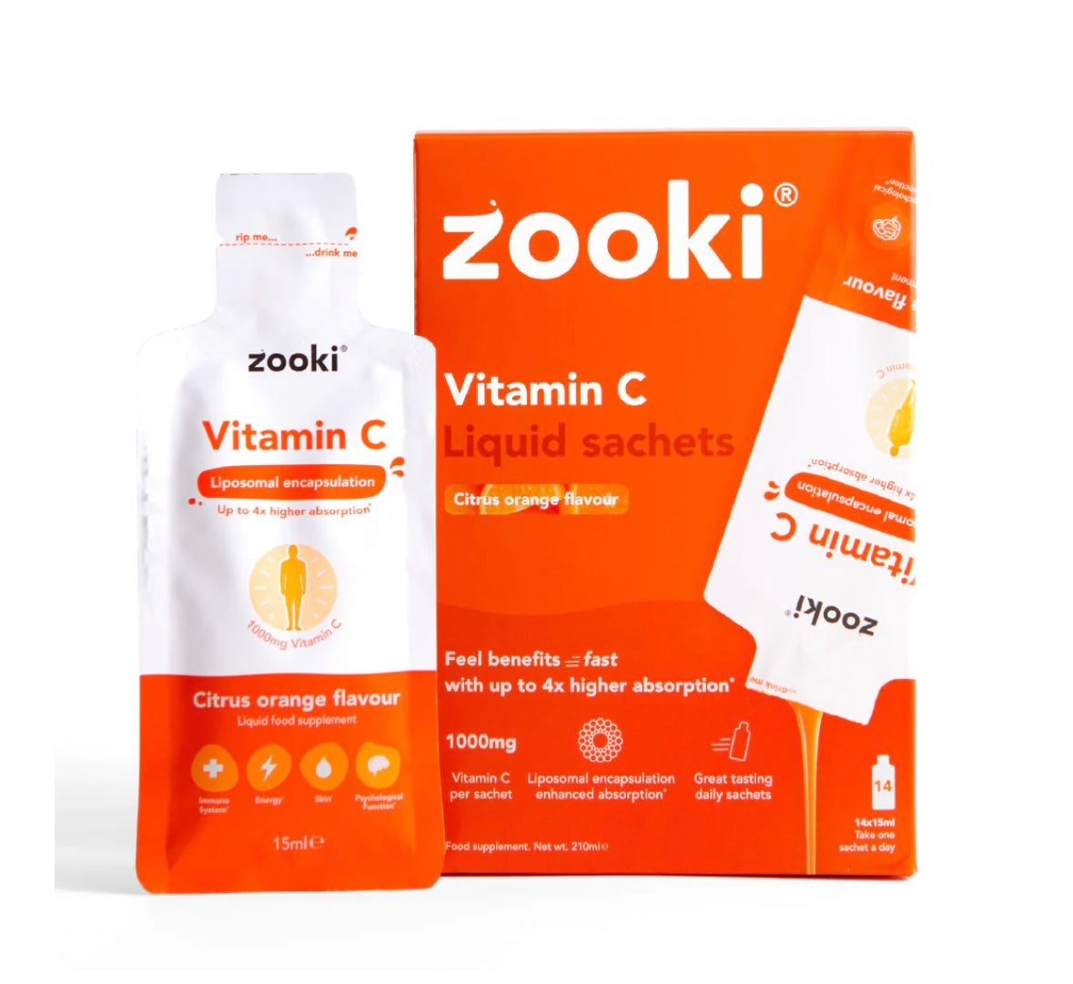 £2.99 Zooki Vitamin C Liquid Sachets (20)