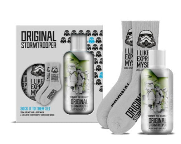 £8 Original Storm Trooper Set 250 Hair & Body Wash With Socks (6)