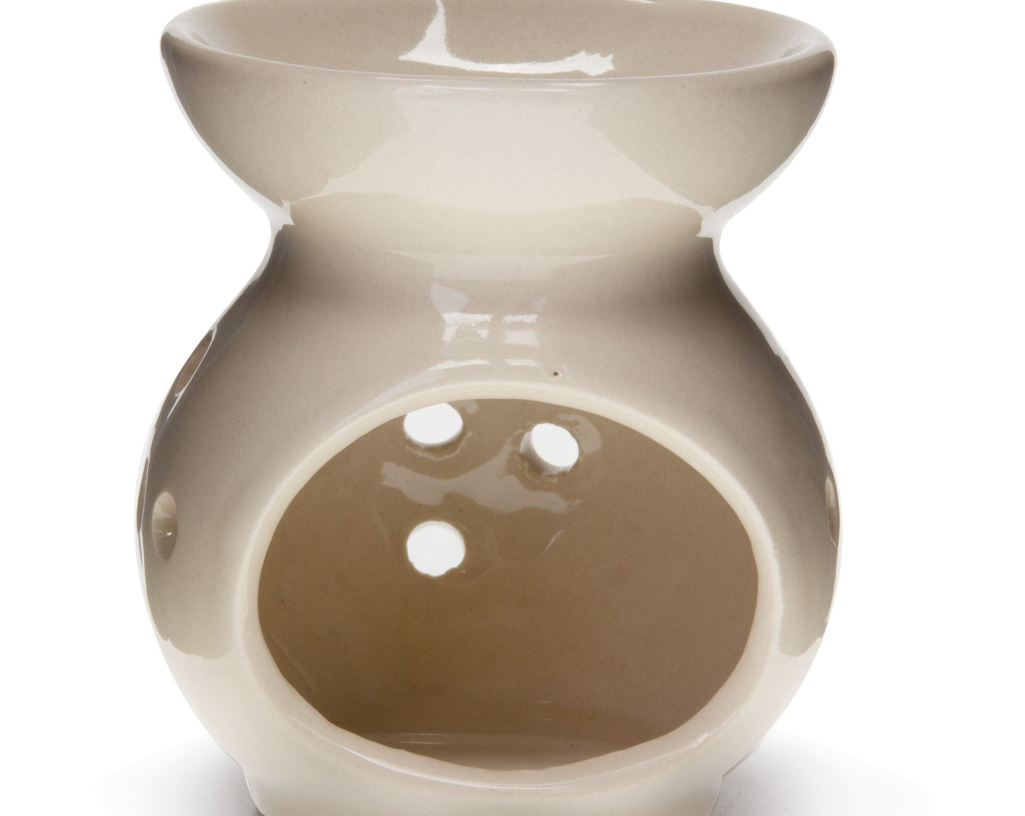£1 CREAM CERAMIC OIL BURNER (12)
