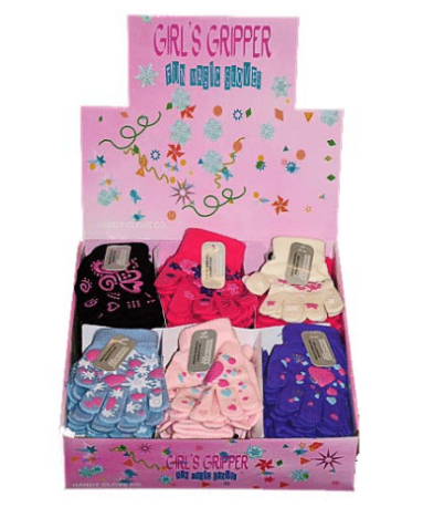 £1.49 Kids Gripper Gloves Display (36)
