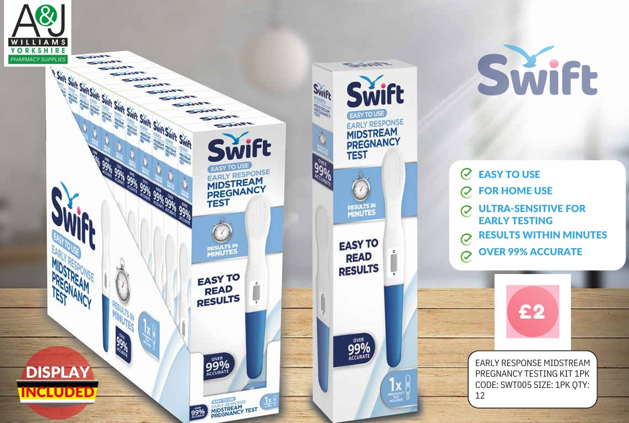 £1.99 Swift Early Response Pregnancy Test (12)