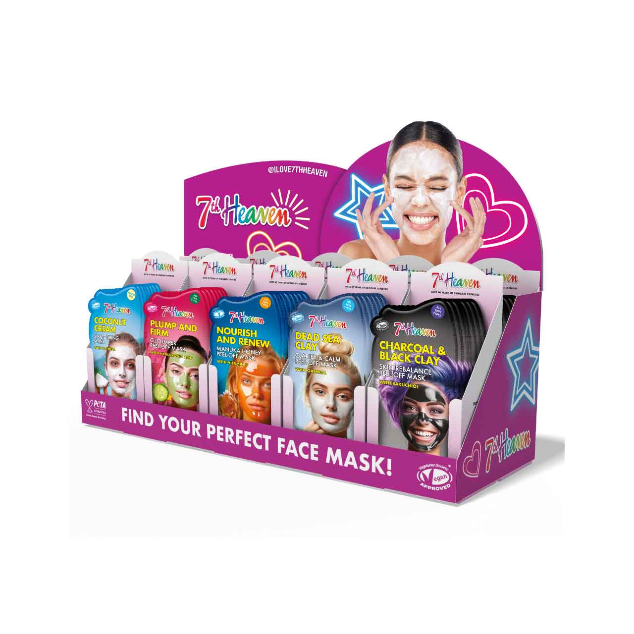 £1.49 7th Heaven Face Masks CDU (120)