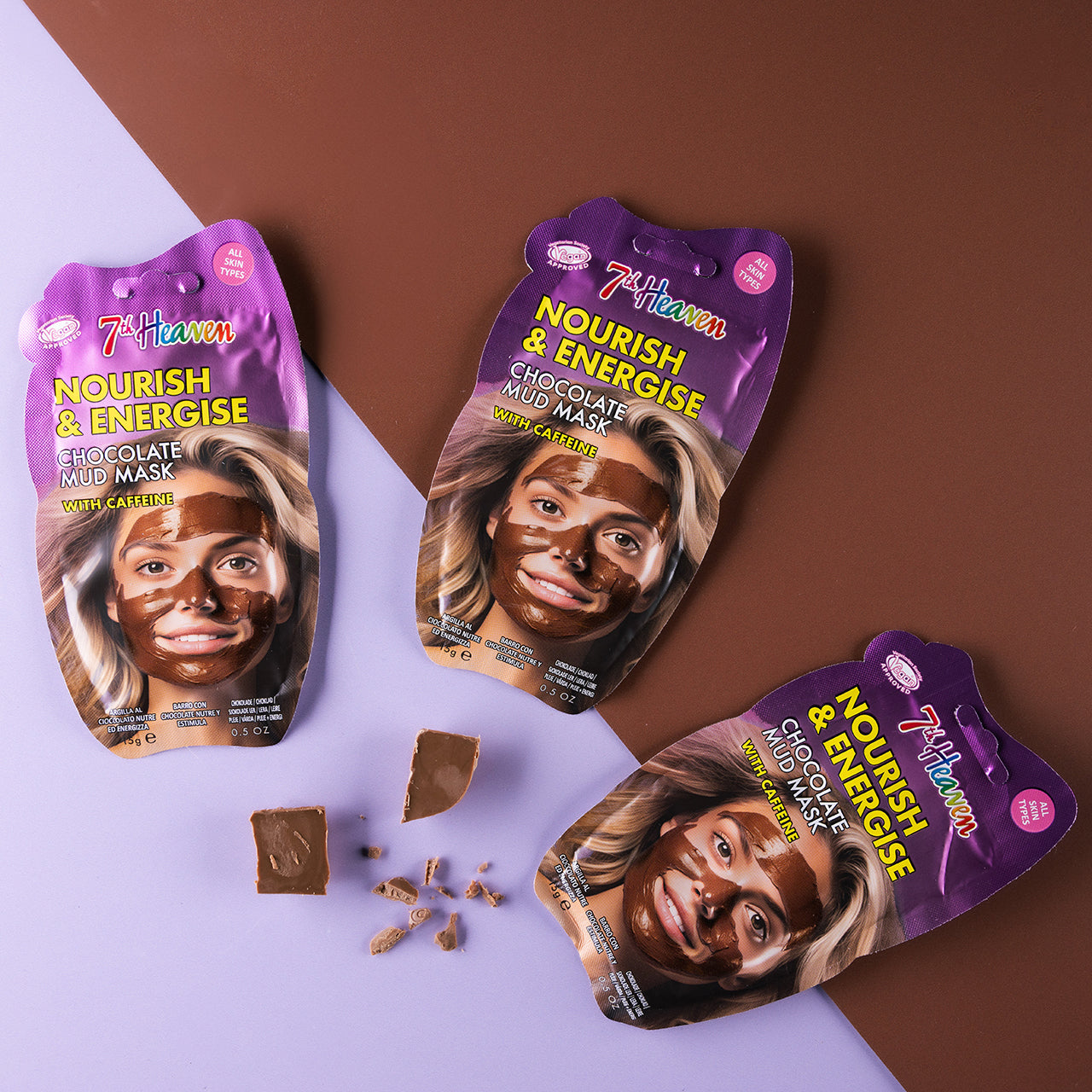 £1.49 7th Heaven Face Mask Chocolate Mud (12)