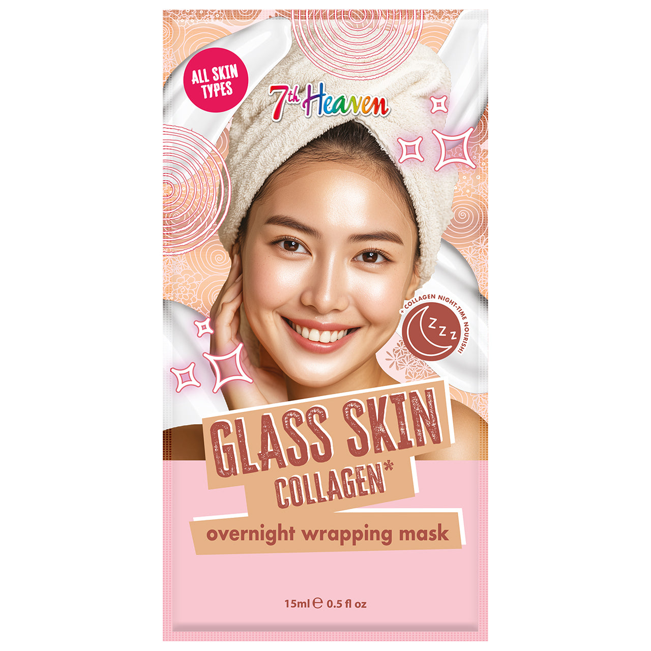 £1.49 7th Heaven Glass Skin Collagen Face Mask (12)