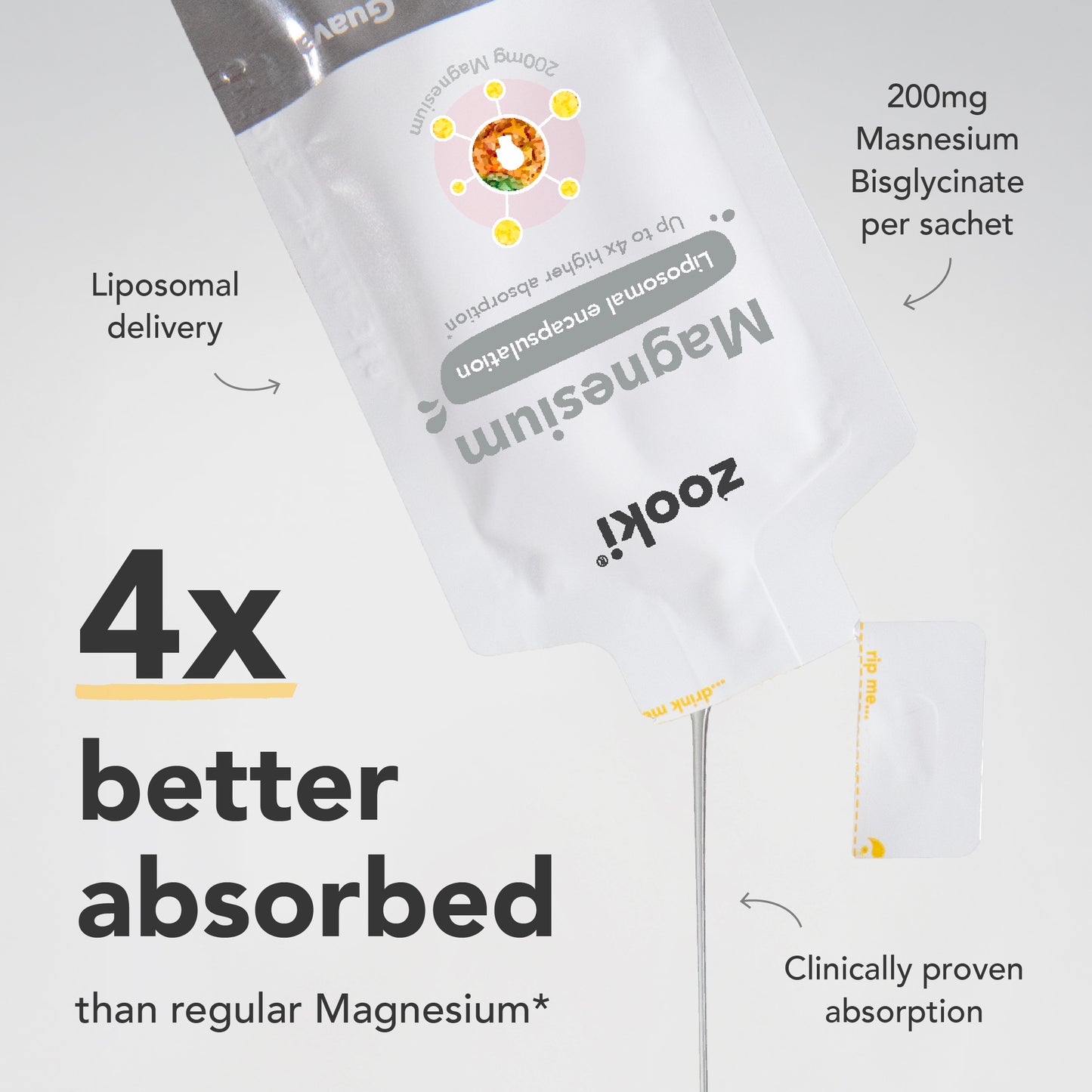 £2.99 Zooki Magnesium Liquid Sachets (20)