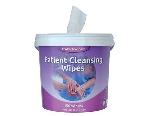 EcoTech White Patient Cleansing Wipes (Pack of 150)