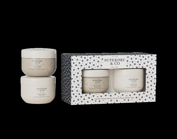 £10 SUPERDRY VANILLA CREAM BODY SCRUB & BODY BUTTER DUO 2X210G (6)