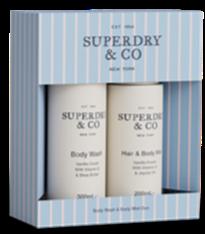 £ SUPERDRY VANILLA CREAM BODY WASH 300ML, HAIR & BODY MIST 200ML DUO (6)