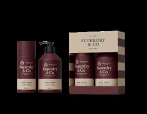 £10 SUPERDRY 150ML BODY SPRAY AND 300ML BODY WASH IN CEDARWOOD & SANDALWOOD (1)