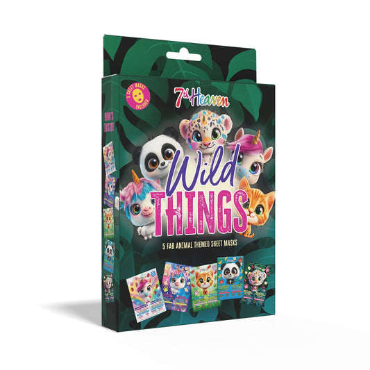 £7.99 WILD THINGS - PACK OF 5 ANIMAL SHEET MASKS (2)
