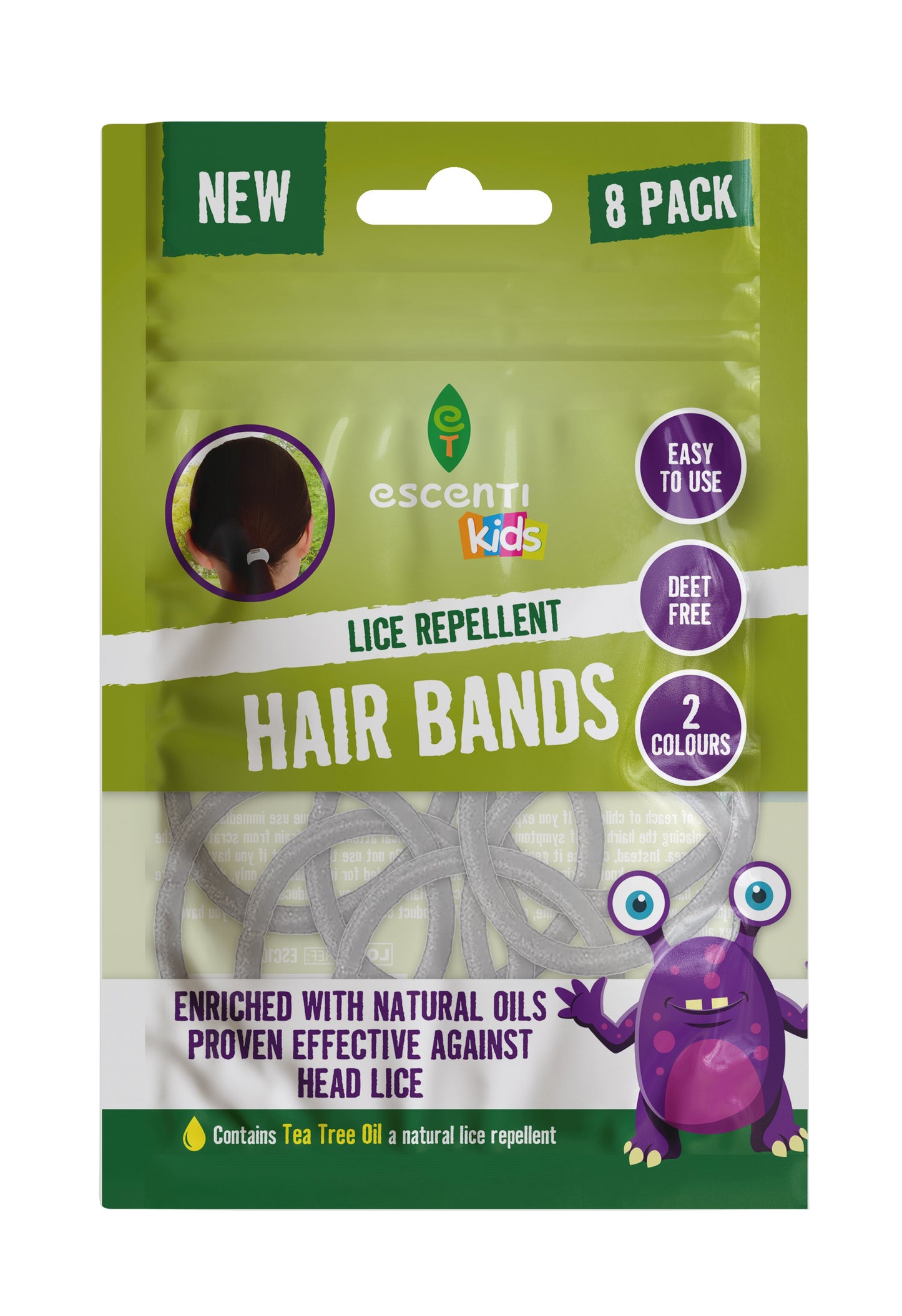 £1.99 Lice Hair Bands 8pk (12)
