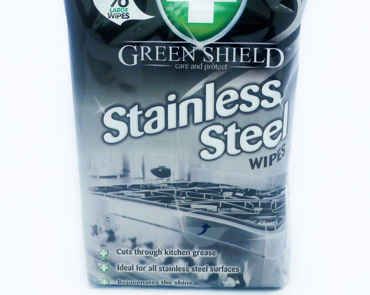 £1.49 Greenshield Stainless Steel Wipes (12)