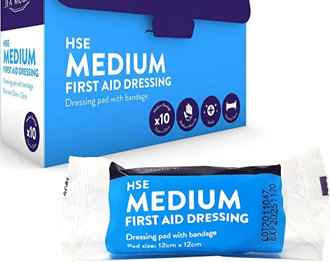 £1 HSE Medium First Aid Dressing (10)