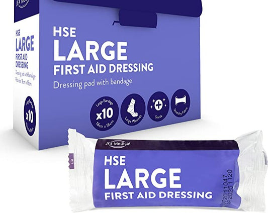 £1 HSE Large First Aid Dressing (10)